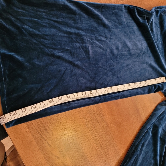 Anthropologie Greylin jumpsuit size S teal blue velvet. - Picture 9 of 11